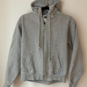 Brandy Melville Grey Zipped hoodie